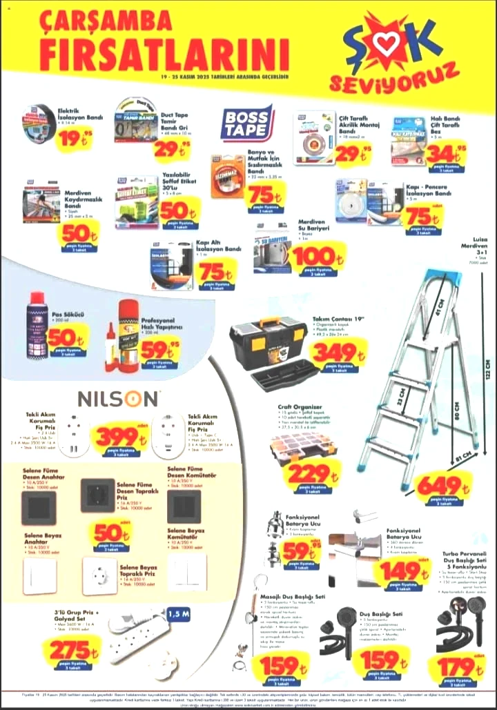 ŞOK market 19-25 Kasım 2025 aktüel ürünler kataloğu yayımlandı! ŞOK’a Ev Tipi Merdiven geliyor! - Sayfa 6