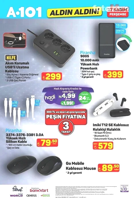 A101'de 27 Kasım'da fırsat rüzgarı esiyor: TV, beyaz eşya, elektronik...