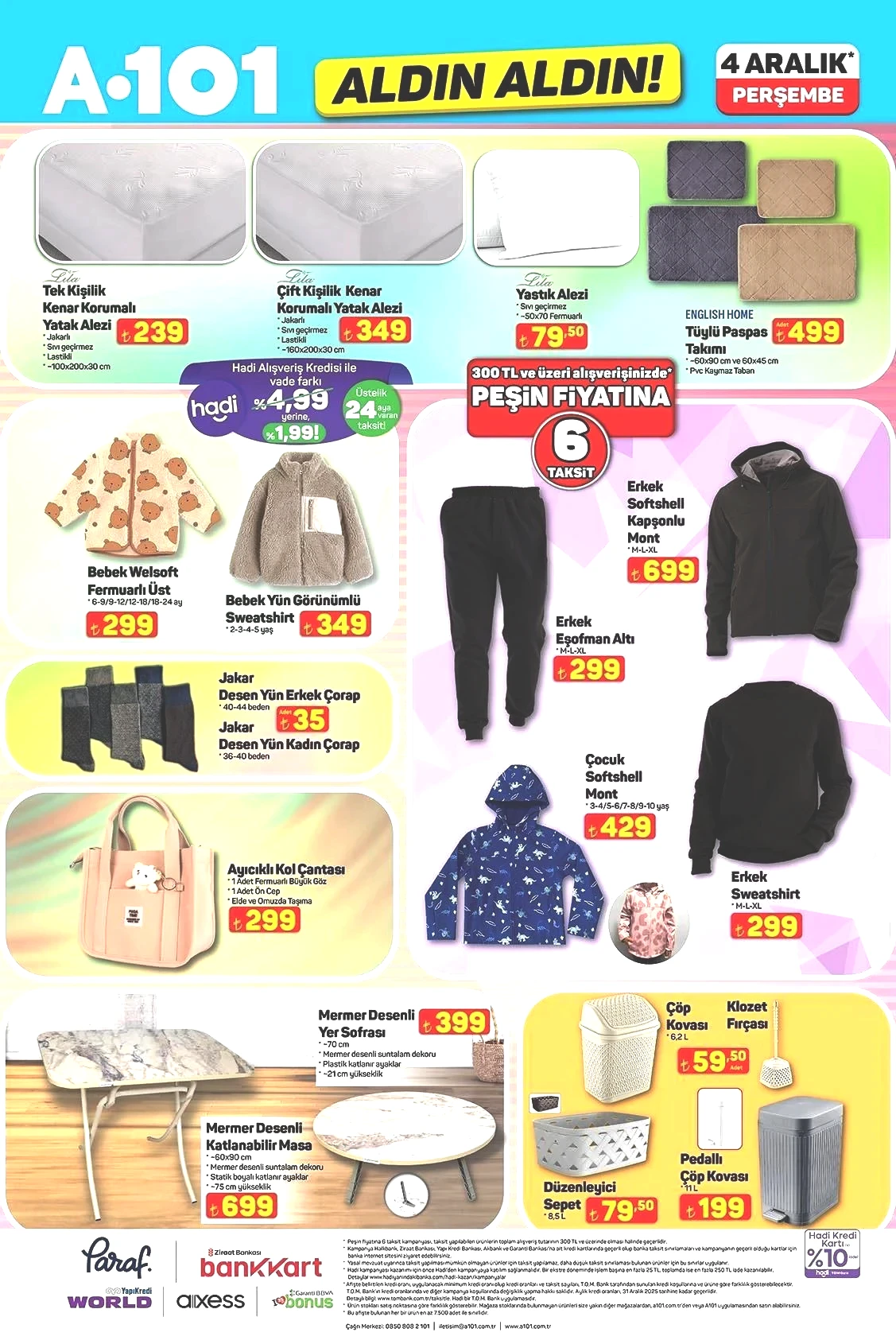 4 ARALIK PERŞEMBE ALDIN ALDIN A101 AKTÜEL KATALOĞU