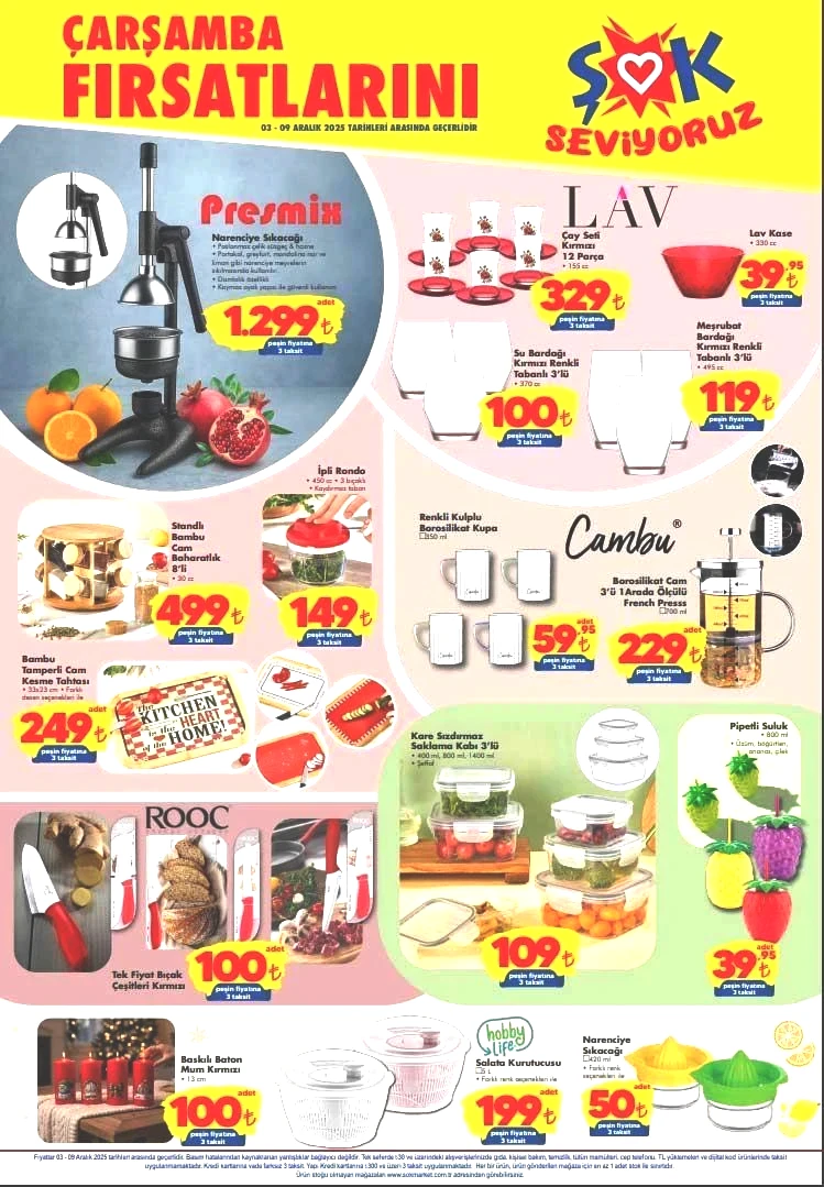 ŞOK 3-9 ARALIK AKTÜEL KATALOĞU