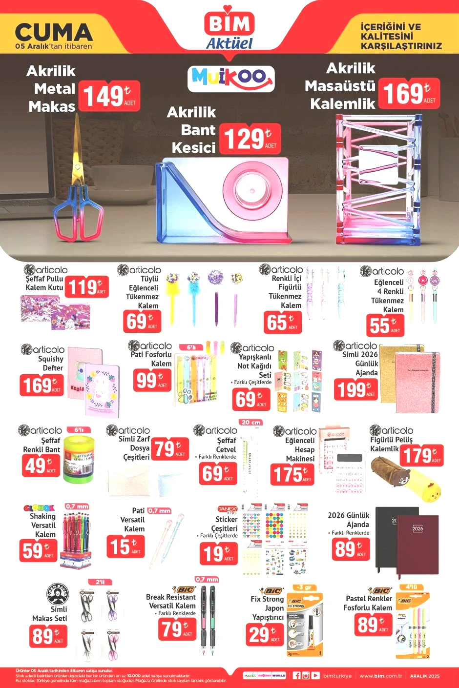 CUMA SATIŞTA BİM AKTÜEL 5 ARALIK 2025 KATALOĞU (YILBAŞI BİM BROŞÜRÜ İNDİRİMLİ ÜRÜNLER) || Bimde bu hafta neler var Bim afişi Balkabağı Şekilli Sunumluklar getiriyor