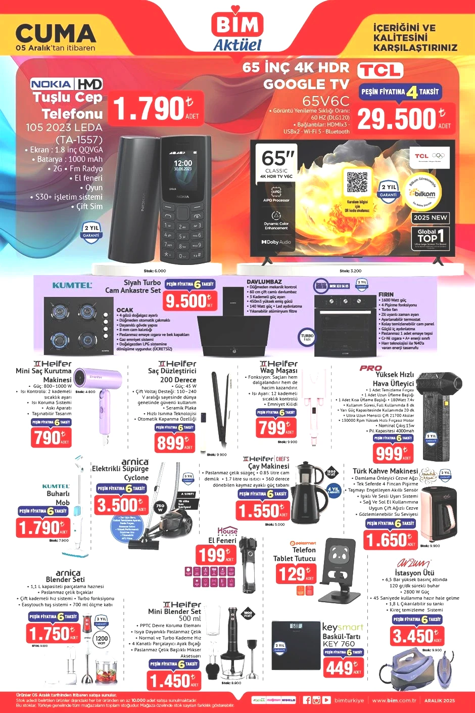 BİM AKTÜEL 5 ARALIK 2025 KATALOĞU