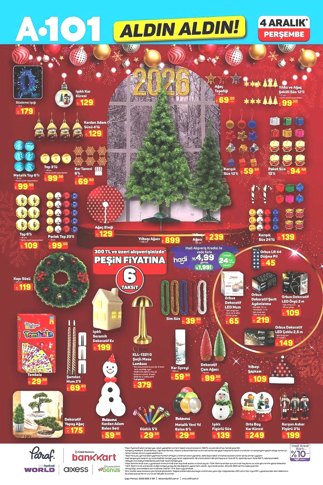 4 ARALIK PERŞEMBE ALDIN ALDIN A101 AKTÜEL KATALOĞU