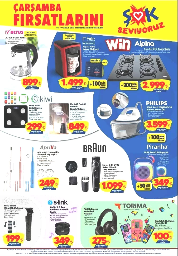 ŞOK 3-9 ARALIK AKTÜEL KATALOĞU